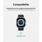 Rin gke Apple Watch Ultra/2.Nesil 49mm Bumper Klf-Clear Matte Black