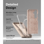 Rin gke Galaxy S24 MagSafe Silikon Klf-Pink Sand 