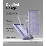 Rin gke Galaxy S24 MagSafe Silikon Klf-Lavender
