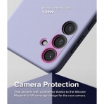 Rin gke Galaxy S24 MagSafe Silikon Klf-Lavender