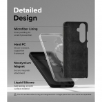 Rin gke Galaxy S24 MagSafe Silikon Klf-Black