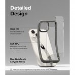 Ringke Fusion Bold Serisi Apple iPhone 15 Klf-Smoke Gray