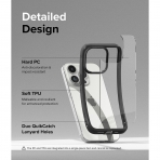 Rin gke Fusion Bold Serisi Apple iPhone 15 Pro Klf-Black