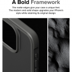 Rin gke Fusion Bold Serisi Apple iPhone 15 Pro Klf-Matte Gray
