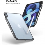 Rin gke Fusion iPad Air 4 Kalem Blmeli Klf-Black