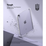 Rin gke Fusion iPad Mini 6 Kalem Blmeli Klf-Clear