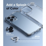Ringke Fusion Serisi iPhone 13 Pro Max effaf Klf-White Black