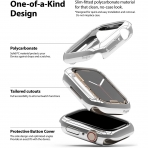 Ringke nce Apple Watch 7 Bumper Klf (45mm)(2 Adet)-Clear Chrome