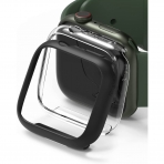 Rin gke nce Apple Watch 7 45mm Bumper Klf -Clear Matte Black