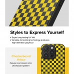 Rin gke Onyx Design Serisi Apple iPhone 15 Pro Klf-Checkerboard Yellow