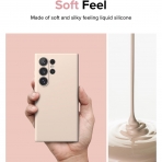 Rin gke Galaxy S24 Ultra MagSafe Silikon Klf-Pink Sand 