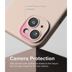 Rin gke iPhone 15 MagSafe Uyumlu Silikon Klf-Pink Sand