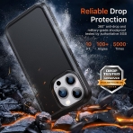 Risubo iPhone 13 Pro Max Manyetik Klf Ve Ekran Koruyucu Set (MIL-STD-810G)-Black