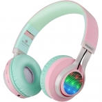 Riwbox WT-7S Katlanabilir Bluetooth Kulak st Kulaklk-Pink Green