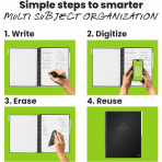 Rocketbook Multi-Subject Ak�ll� Spiral Defter (Letter)-Black