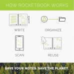 Rocketbook Akll Tekrar Kullanlabilir Akademik Planlayc-Grey