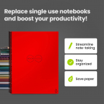 Rocketbook Tekrar Kullan�labilir Telli Defter (Letter)-Red