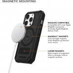 Rokform Rugged Serisi iPhone 15 Pro Manyetik Klf (MIL-STD-810G)-Black