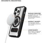 Rokform Rugged Serisi iPhone 15 Pro Manyetik Klf (MIL-STD-810G)-Clear