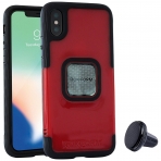 Rokform iPhone X Socket Seri Klf/ Ara in Tutucu (MIL-STD-810G)-Red