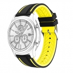 Rosa Schleife Samsung Gear S3 Silikon Kay-Black-Yellow