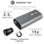 Rowkin Bit Charge Stereo True arjl Kablosuz Kulak i Kulaklk-Space Grey