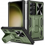 Ruky Galaxy S23 Ultra KickStandl Klf (MIL-STD-810G) -Green