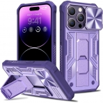 Ruky iPhone 14 Pro KickStandl Klf (MIL-STD-810G) -Purple