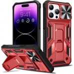 Ruky iPhone 14 Pro Max KickStandl Klf (MIL-STD-810G) -Red