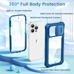 Ruky iPhone 14 Pro Tam Korumal Klf -Blue