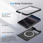 Ruky iPhone Duo Manyetik Ekran Koruyuculu K�l�f-Carbon Fiber