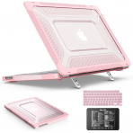 SEYMAC Katlanabilir Standl� MacBook Neo K�l�f� (13 �n�)-Pink