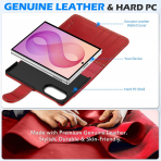 SHIELDON Galaxy Z Fold 8 Deri C�zdanl� K�l�f-Retro Red