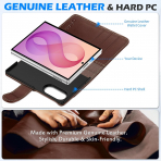 SHIELDON Galaxy Z Fold 8 Deri C�zdanl� K�l�f-Retro Coffee