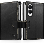 SHIELDON Galaxy Z Fold 8 Deri C�zdanl� K�l�f-Retro Black