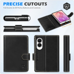 SHIELDON Galaxy Z Fold 8 Deri C�zdanl� K�l�f-Retro Black