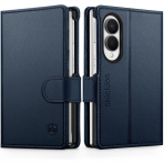 SHIELDON Galaxy Z Fold 8 Deri C�zdanl� K�l�f-Navy Blue