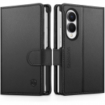 SHIELDON Galaxy Z Fold 8 Deri C�zdanl� K�l�f-Black
