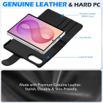 SHIELDON Galaxy Z Fold 8 Deri C�zdanl� K�l�f-Black