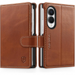 SHIELDON Galaxy Z Fold 8 Deri C�zdanl� K�l�f-Retro Brown
