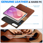 SHIELDON Galaxy Z Fold 8 Deri C�zdanl� K�l�f-Retro Brown