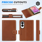 SHIELDON Galaxy Z Fold 8 Deri C�zdanl� K�l�f-Retro Brown