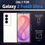 SHIELDON Galaxy Z Fold 8 Ultra Deri C�zdanl� K�l�f-Royal Blue