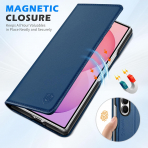 SHIELDON Galaxy Z Fold 8 Ultra Deri C�zdanl� K�l�f-Royal Blue