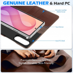 SHIELDON Galaxy Z Fold 8 Ultra Deri C�zdanl� K�l�f-Retro Coffee