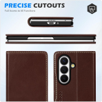 SHIELDON Galaxy Z Fold 8 Ultra Deri C�zdanl� K�l�f-Retro Coffee