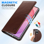 SHIELDON Galaxy Z Fold 8 Ultra Deri C�zdanl� K�l�f-Retro Coffee