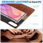 SHIELDON Galaxy Z Fold 8 Ultra Deri C�zdanl� K�l�f-Retro Brown
