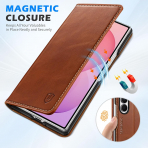 SHIELDON Galaxy Z Fold 8 Ultra Deri C�zdanl� K�l�f-Retro Brown