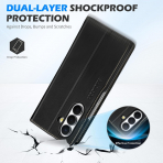 SHIELDON Galaxy Z Fold 8 Ultra Deri C�zdanl� K�l�f-Retro Black